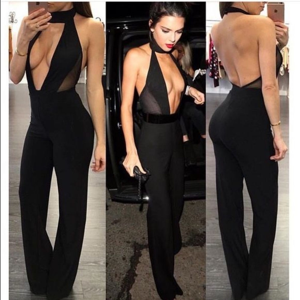 Kendall Jenner Plunge Jumpsuit